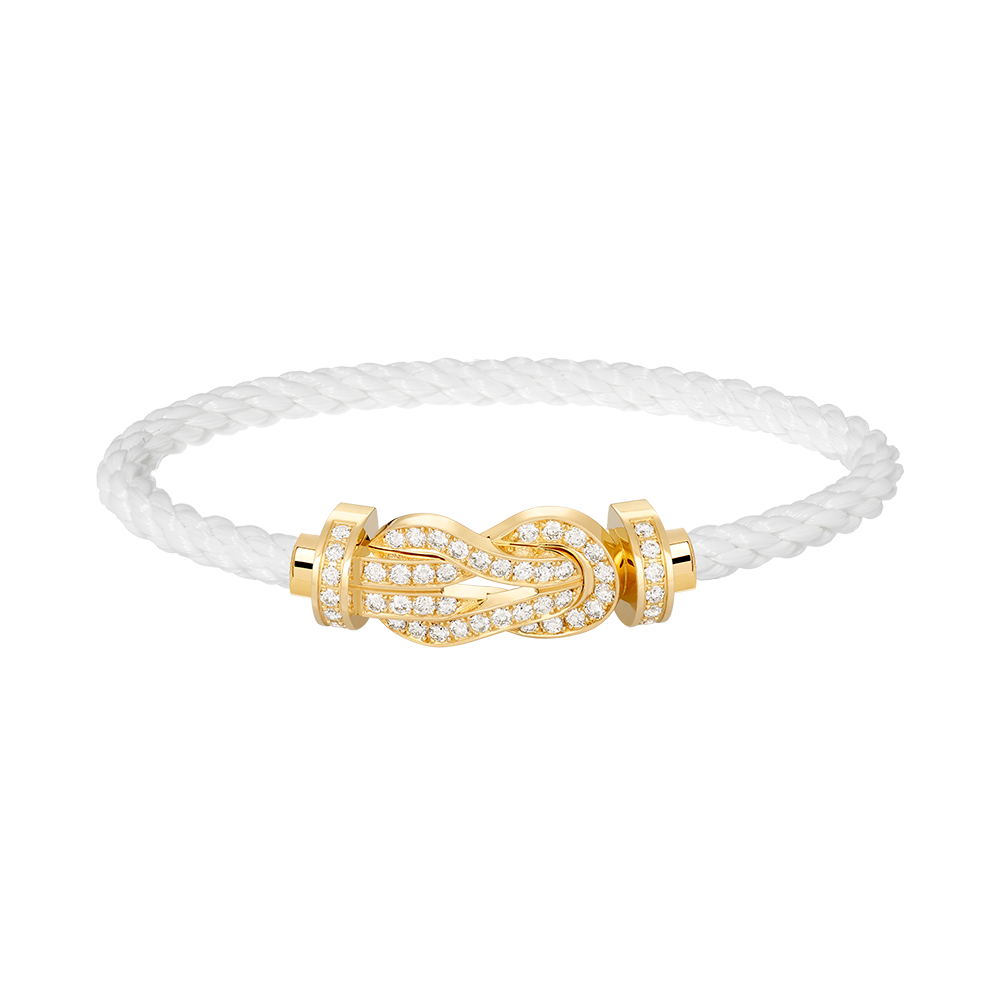 TimiCHANCE LARGE 8 FIGURE BUCKLE FULLDIAMOND BRACELET GOLD