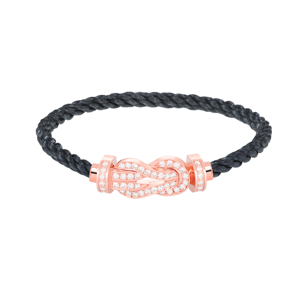 TimiCHANCE LARGE 8 FIGURE BUCKLE FULL DIAMOND BRACELET ROSE GOLD