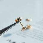 TimiLOVE EARRINGS PINK GOLD 10MM