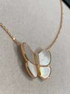 TimiBUTTERFLY GOLD MOP DIAMOND NECKLACE