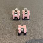 TimiMINI POP H SILVER EARRINGS PINK