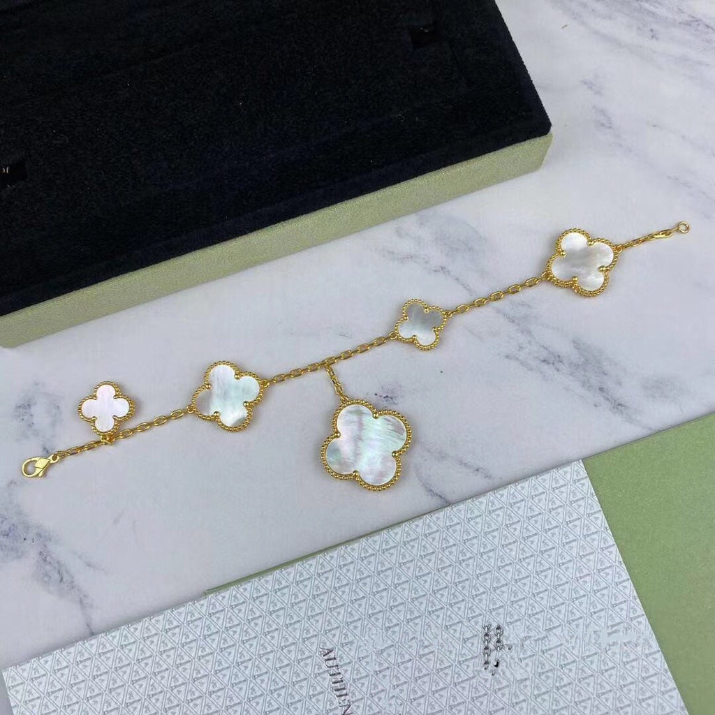 ¡®Timi¡¯MAGIC CLOVER MOP GOLD BRACELET 5 MOTIFS