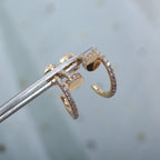 TimiJUSTE EARRINGS 12.75MM PINK GOLD DIAMOND
