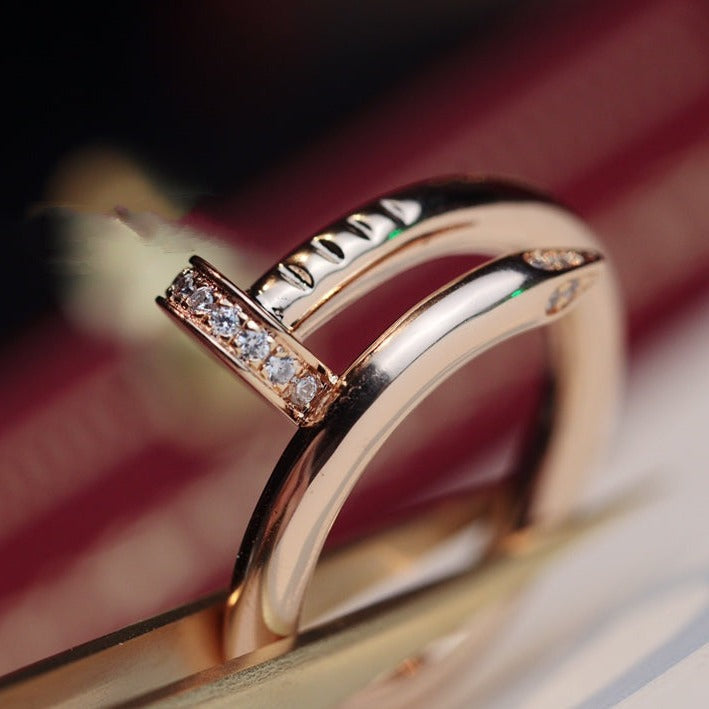 TimiJUSTE RING 2.65MM PINK GOLD DIAMOND