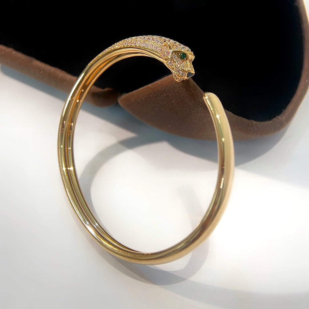 TimiPANTHERE GOLD DIAMOND OPEN BRACELET
