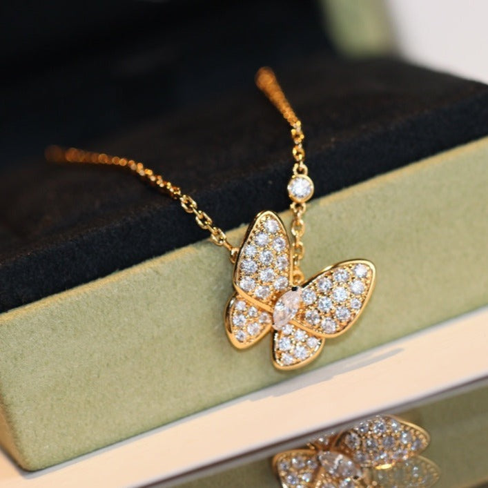 TimiBUTTERFLY DIAMOND NECKLACE