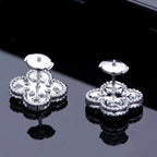 TimiCLOVER 1 MOTIFS DIAMOND STUD EARRINGS SILVER
