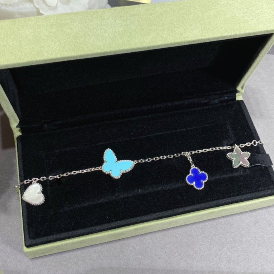 ¡®Timi¡¯LUCKY SPRING SILVER BRACELET 4 MOTIF