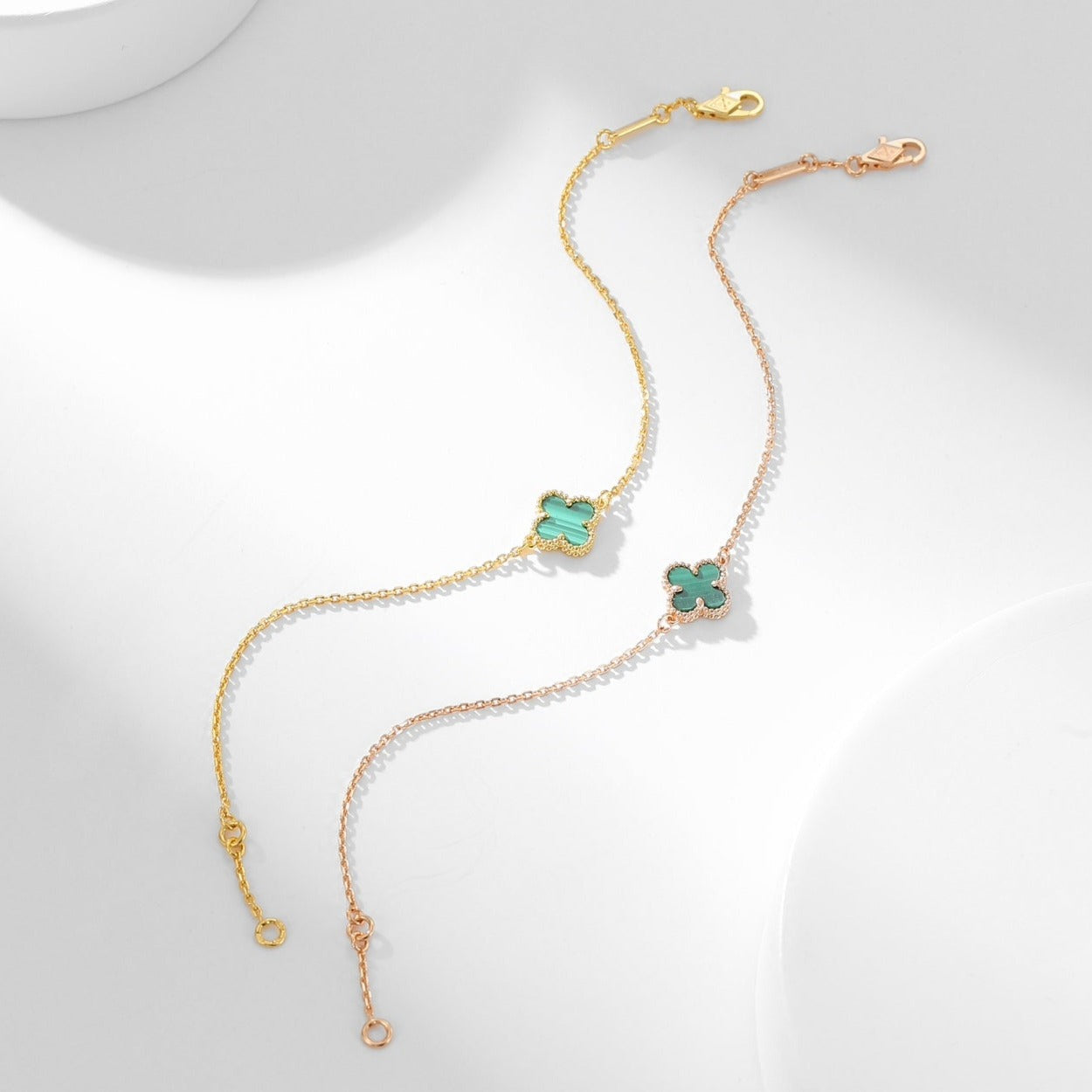 ¡®Timi¡¯CLOVER BRACELET MALACHITE 1 MOTIF