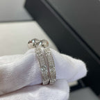 TimiLOVE DIAMOND SILVER HOOP EARRINGS