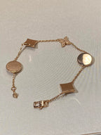 TimiSTAR AND SUN 5 MOTIF MOP PINK GOLD BRACELET