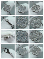 TimiCLOVER 6 MOTIF DIAMOND PAVED NECKLACE