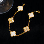 [Timi]New CLOVER WHITE PEARL MOP 5 MOTIF BRACELET COLLECTION