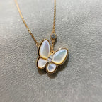 TimiBUTTERFLY MOP DIAMOND NECKLACE