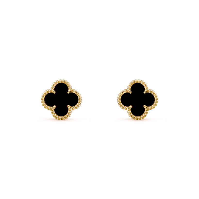 TimiCLOVER MINI 9.5MM BLACK MOP EARRINGS