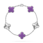 [Timi]New CLOVER 5 MOTIF LIGHT PURPLE BRACELET COLLECTION