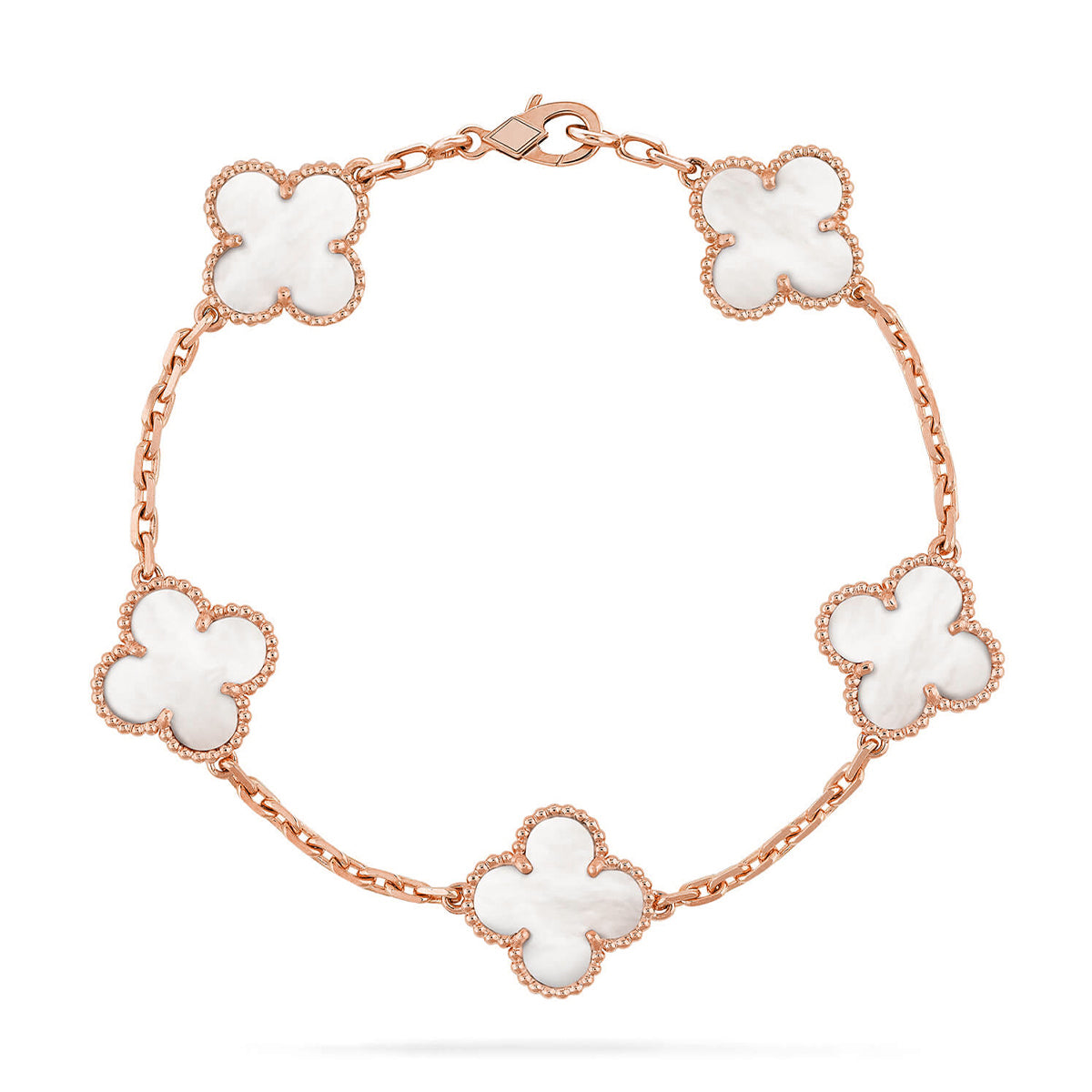 [Timi]New CLOVER WHITE PEARL MOP 5 MOTIF BRACELET COLLECTION