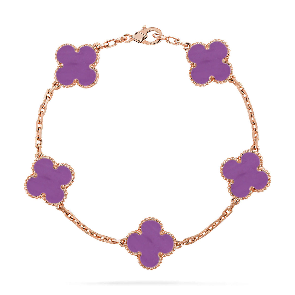 [Timi]New  CLOVER 5 MOTIF VIOLET BRACELET COLLECTION