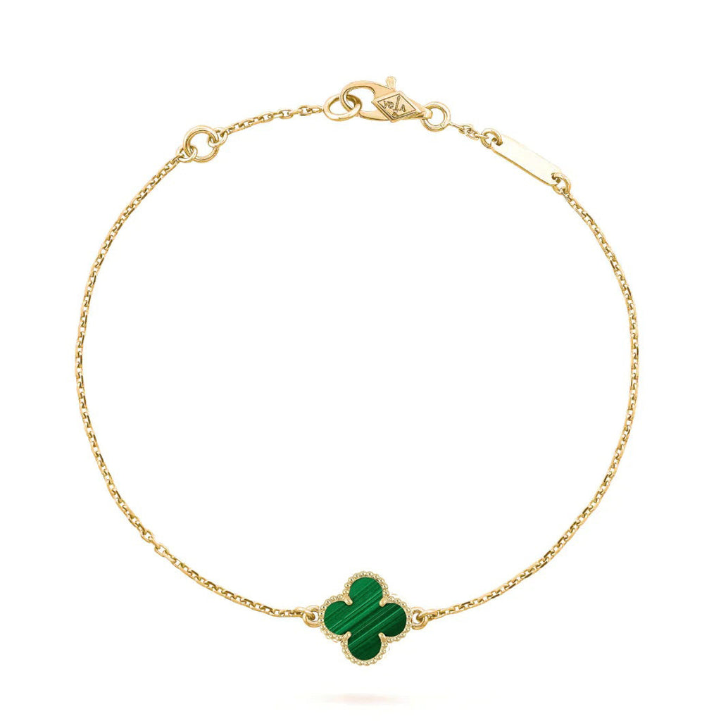 ¡®Timi¡¯CLOVER BRACELET MALACHITE 1 MOTIF