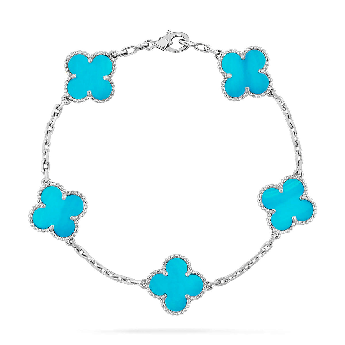 [Timi]New  CLOVER 5 MOTIF TURQUOISE BRACELET COLLECTION