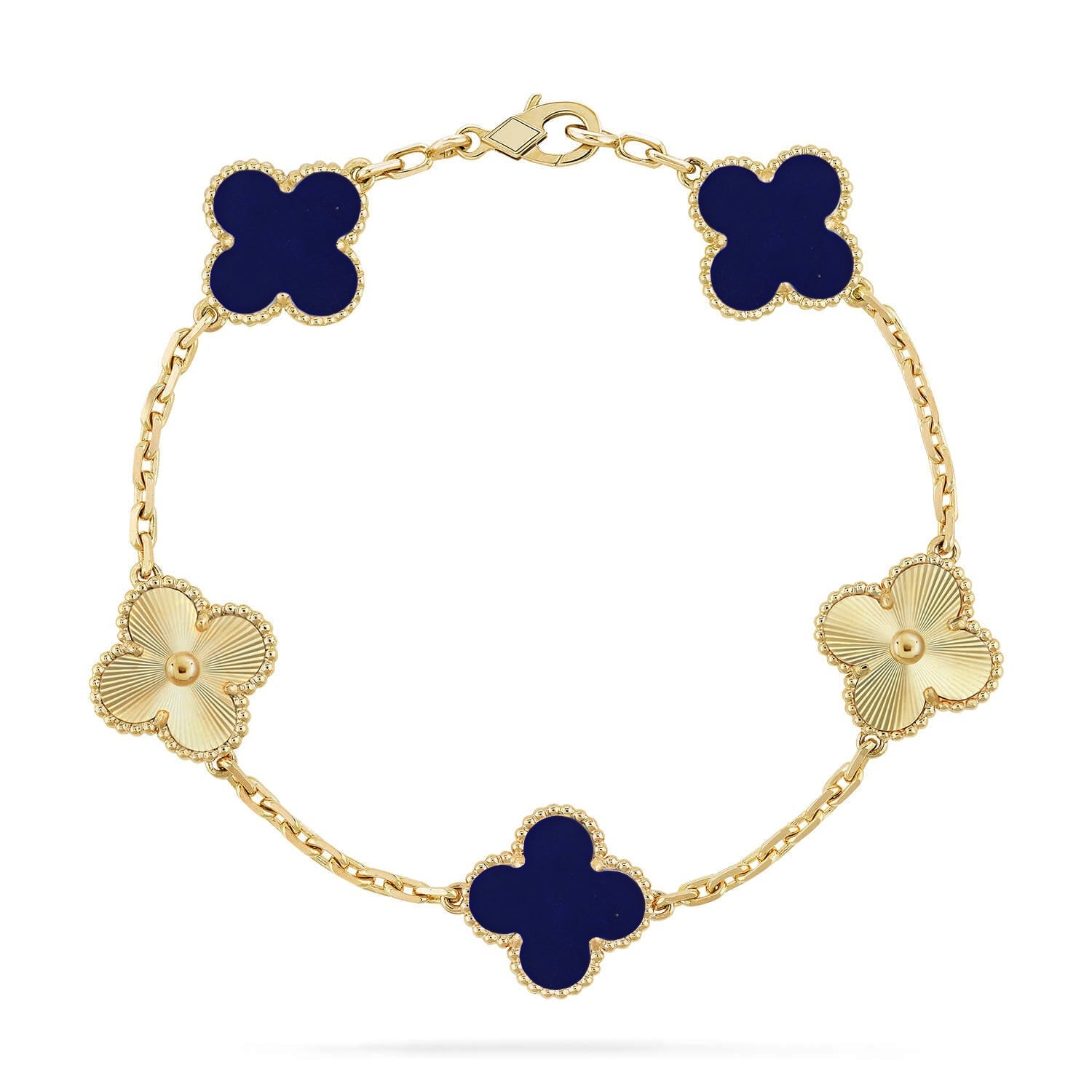 [Timi]New CLOVER 5 MOTIF LAPIS LAZULI BRACELET COLLECTION