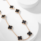 TimiCLOVER 10 MOTIFS ONYX NECKLACE