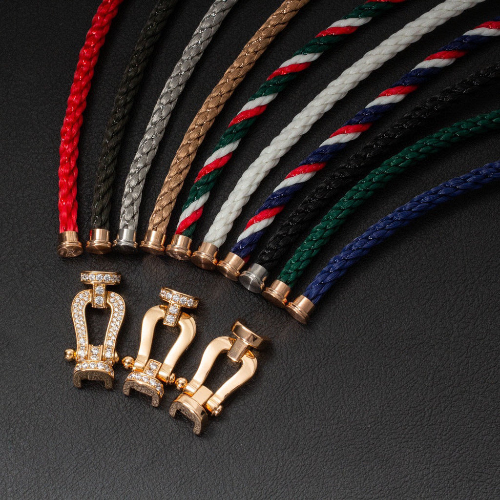TimiFORCE LARGE HORSESHOE FULL DIAMOND BRACELET GOLD