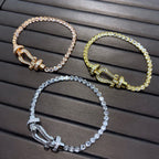 TimiFORCE  LARGE HORSESHOE FULL DIAMOND TENNIS BRACELET