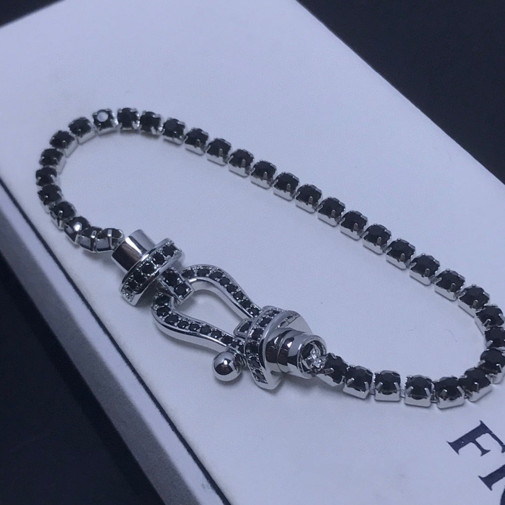 TimiFORCE  LARGE HORSESHOE FULL DIAMOND TENNIS BRACELET
