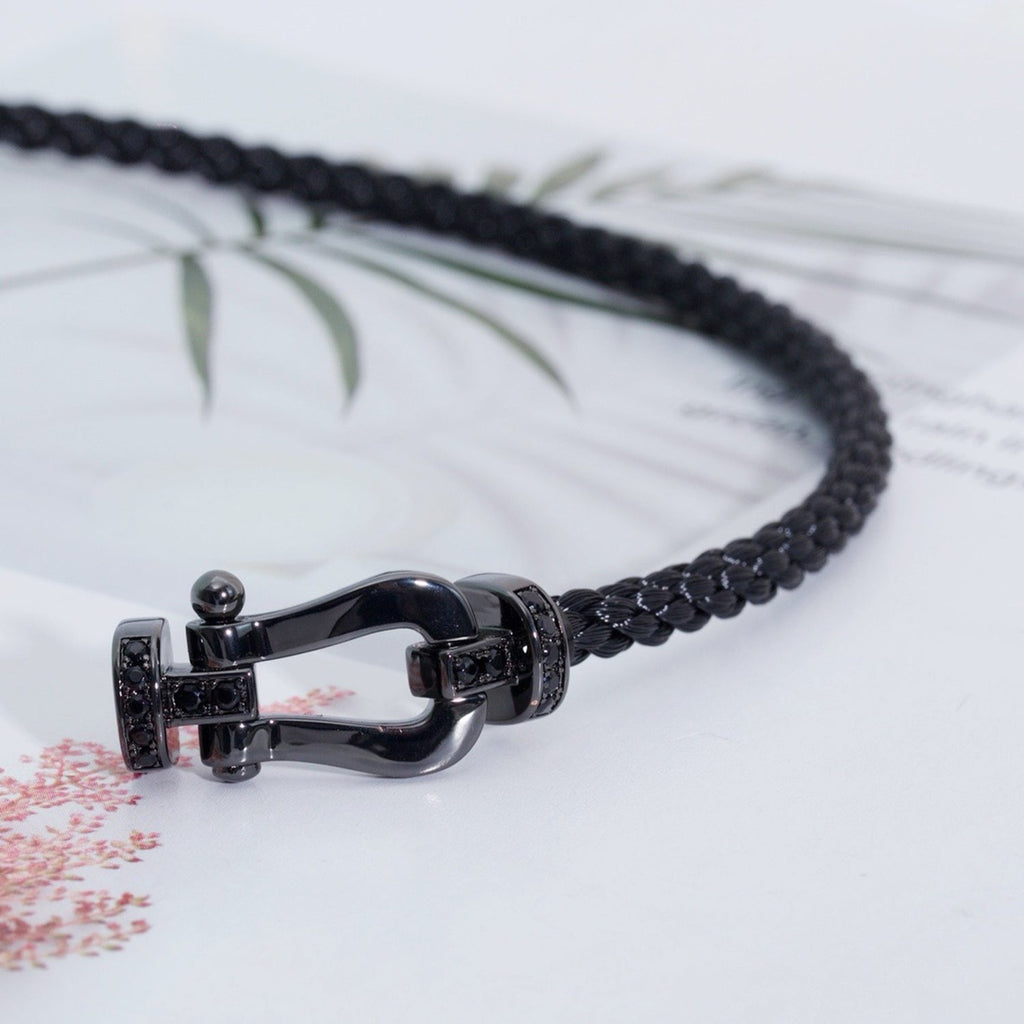 TimiFORCE LARGE SERIES HORSESHOE BLACK SAMURAI BRACELET