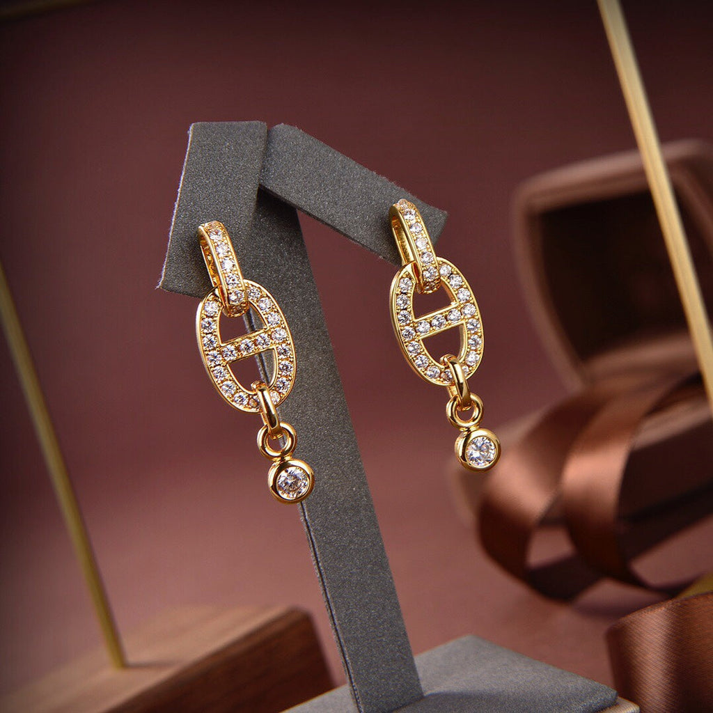 TimiHM CHAINE DIAMOND EARRINGS