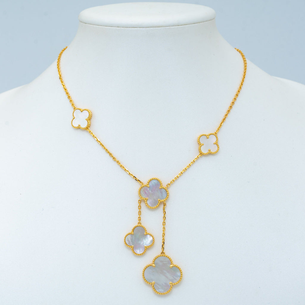 TimiCLOVER MOTHER OF PEARL NECKLACE 6 MOTIF