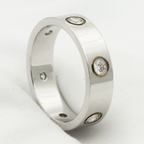 TimiLOVE RING 5.5MM 6 DIAMONDS SILVER