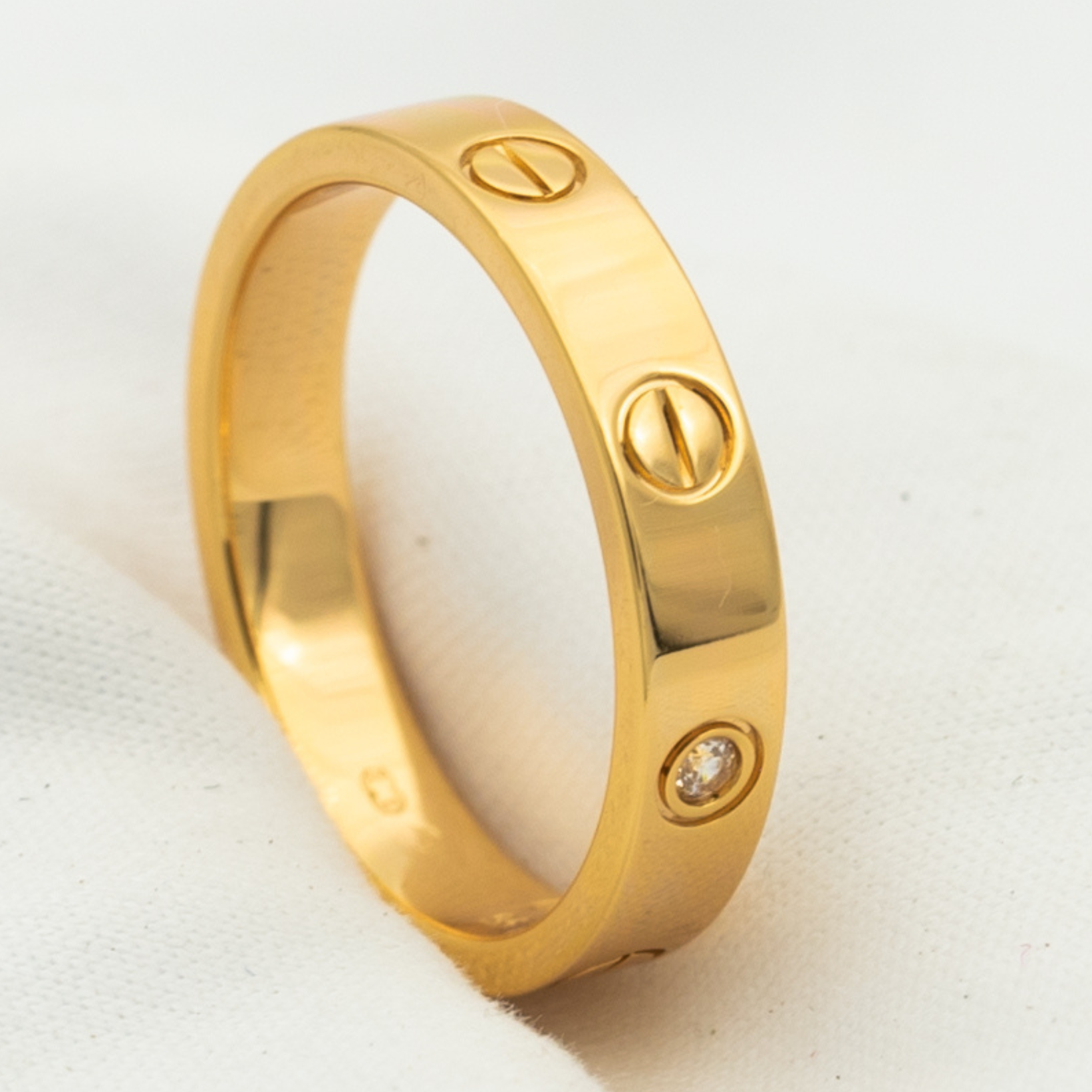TimiLOVE RING 4MM 1 DIAMOND PINK GOLD