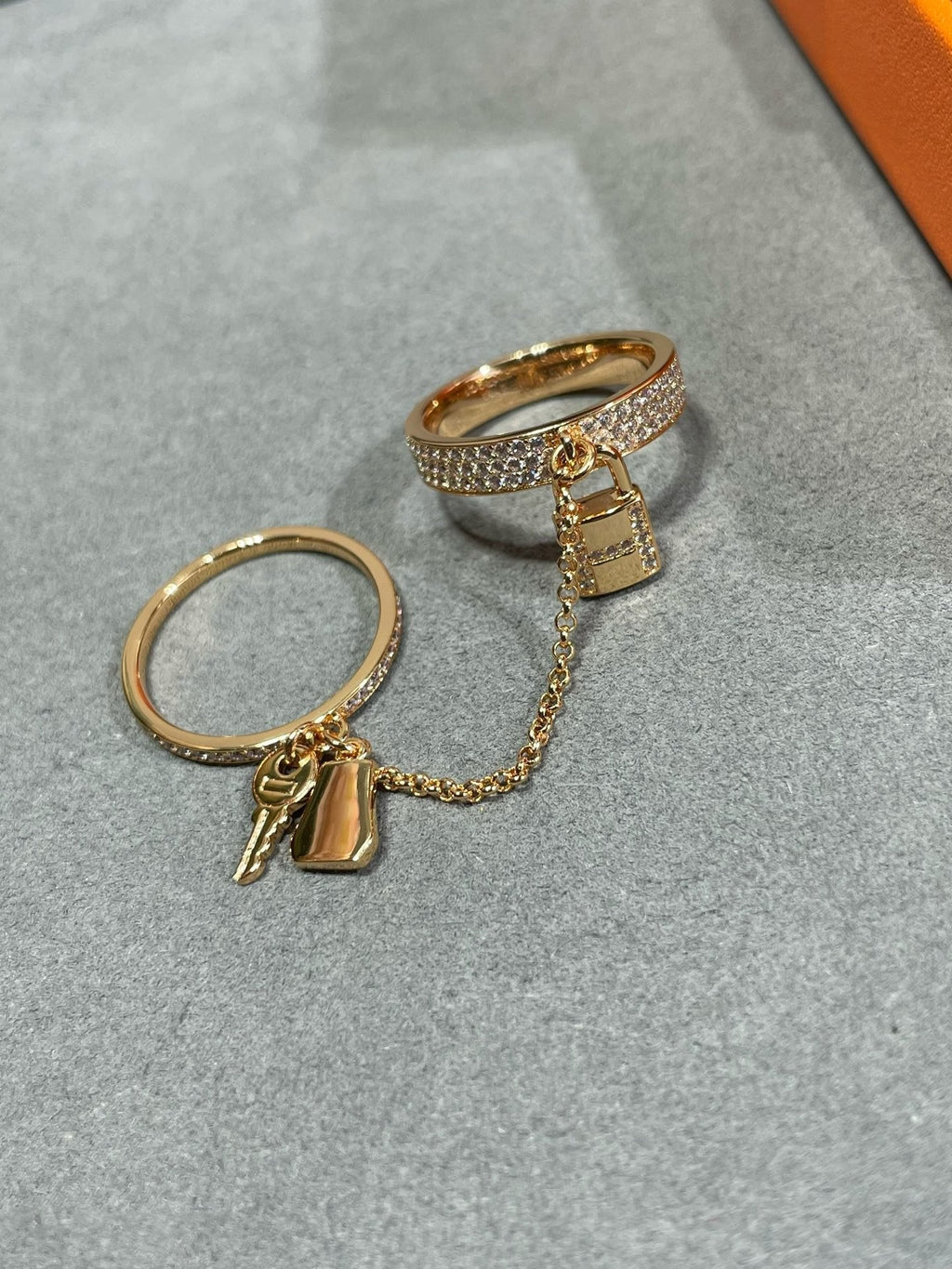TimiHM KELLY CLOCHETTE DOUBLE RING IN  WITH DIAMONDS