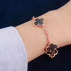[Timi]New  CLOVER 5 MOTIF GRAY MOP BRACELET COLLECTION