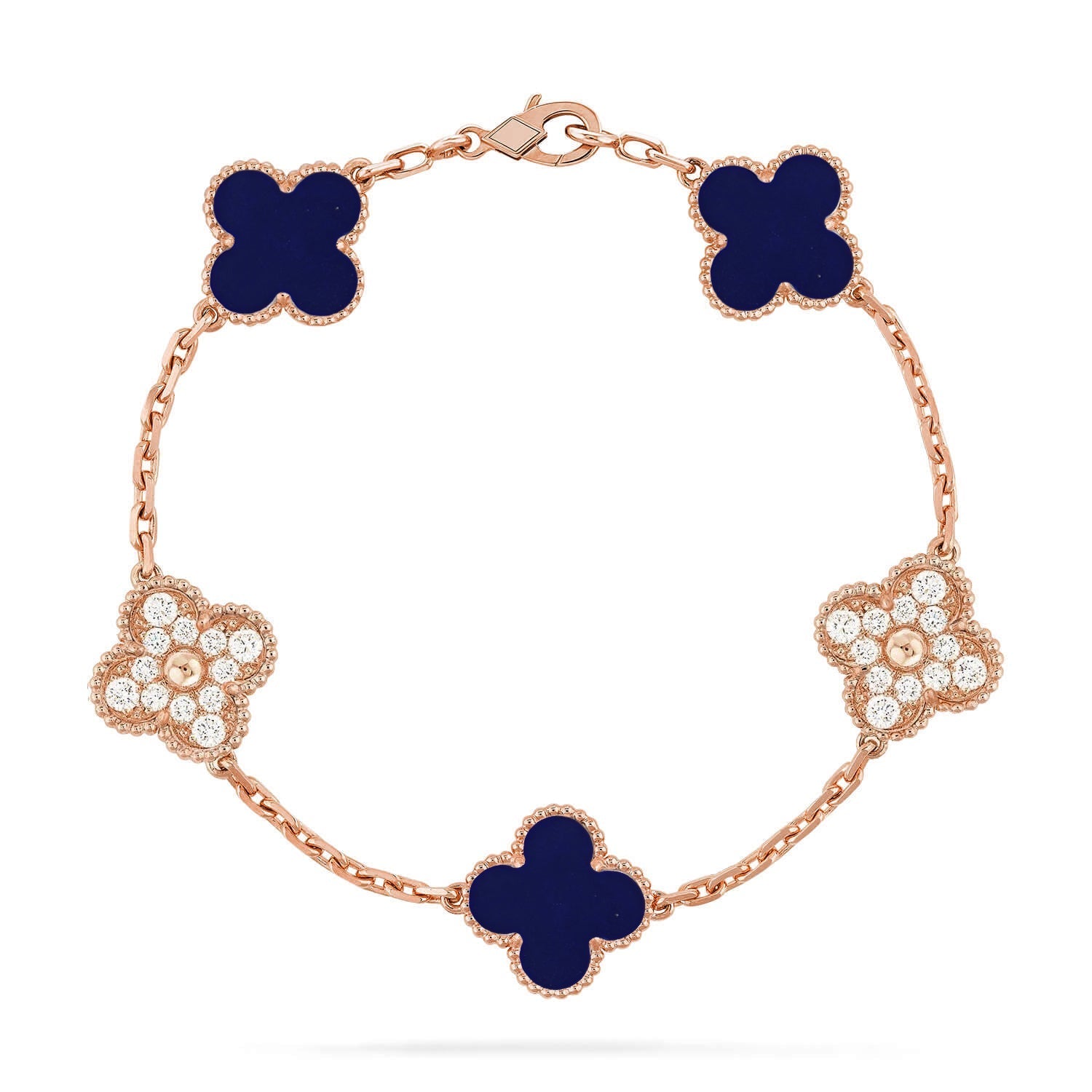 [Timi]New CLOVER 5 MOTIF LAPIS LAZULI BRACELET COLLECTION