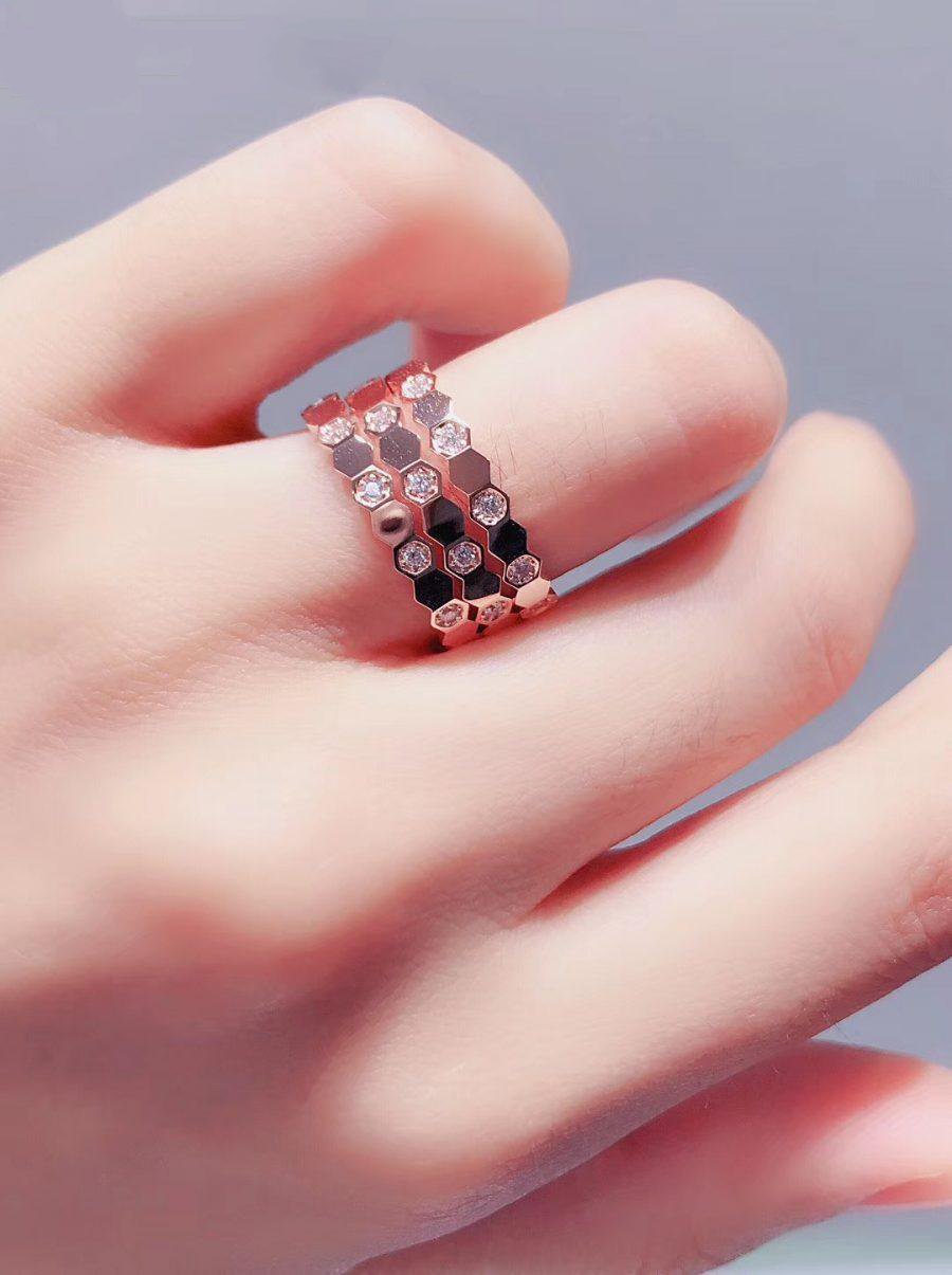 TimiBEE LOVE RING PINK GOLD DIAMOND