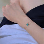 TimiJEUX BRACELET MALACHITE PINK GOLD 1 DIAMOND