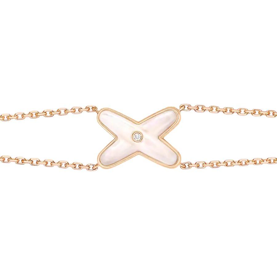 TimiJEUX BRACELET WHITE MOP PINK GOLD 1 DIAMOND