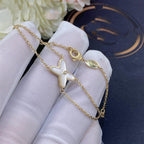 TimiJEUX BRACELET WHITE MOP GOLD 1 DIAMOND