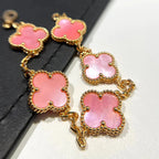 [Timi]New  CLOVER 5 MOTIFS  PINK MOP BRACELET COLLECTION
