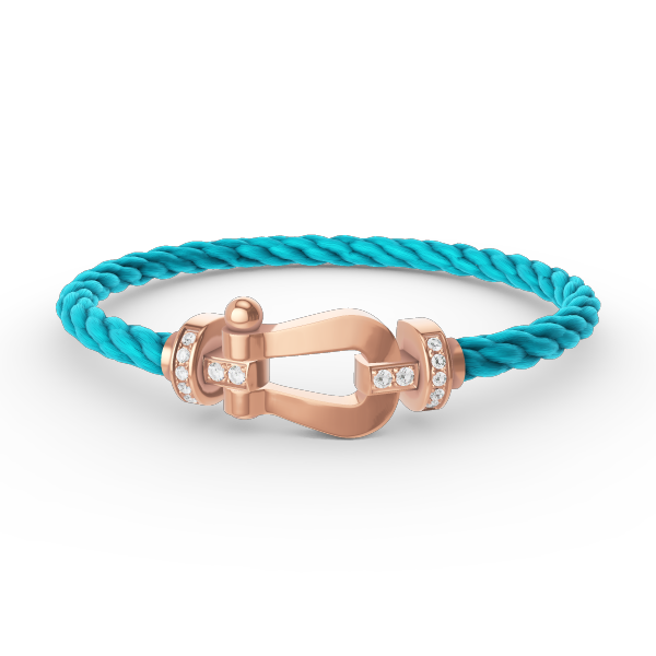 TimiFORCE LARGE HORSESHOE HALF DIAMOND BRACELET ROSE GOLD