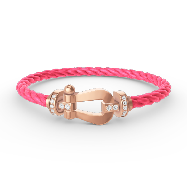 TimiFORCE LARGE HORSESHOE HALF DIAMOND BRACELET ROSE GOLD