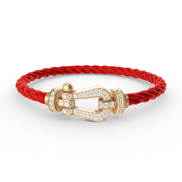 TimiFORCE LARGE HORSESHOE FULL DIAMOND BRACELET GOLD