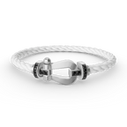 TimiFORCE LARGE HORSESHOE BLACK DIAMOND BRACELET SILVER