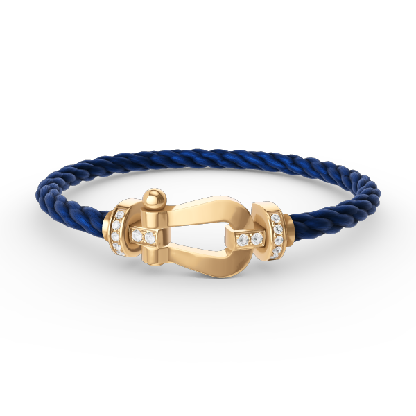 TimiFORCE LARGE HORSESHOE HALF DIAMOND BRACELET GOLD
