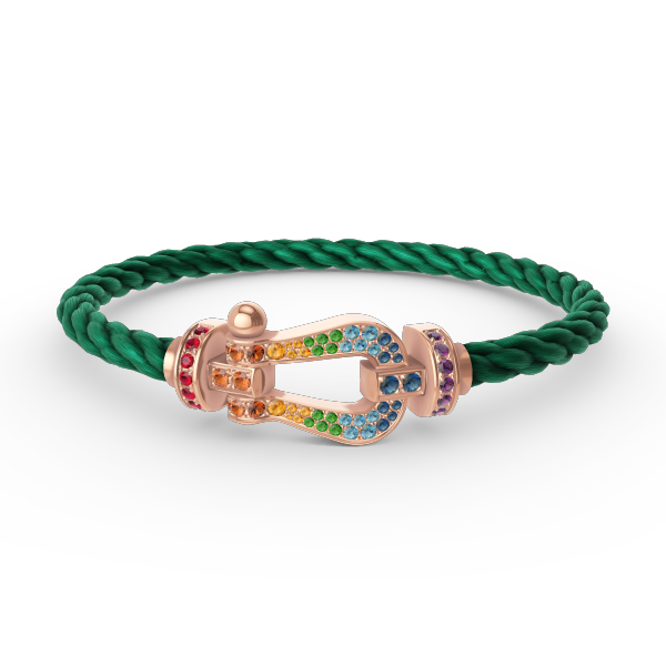 TimiFORCE LARGE HORSESHOE  COLORED DIAMOND BRACELET ROSE GOLD