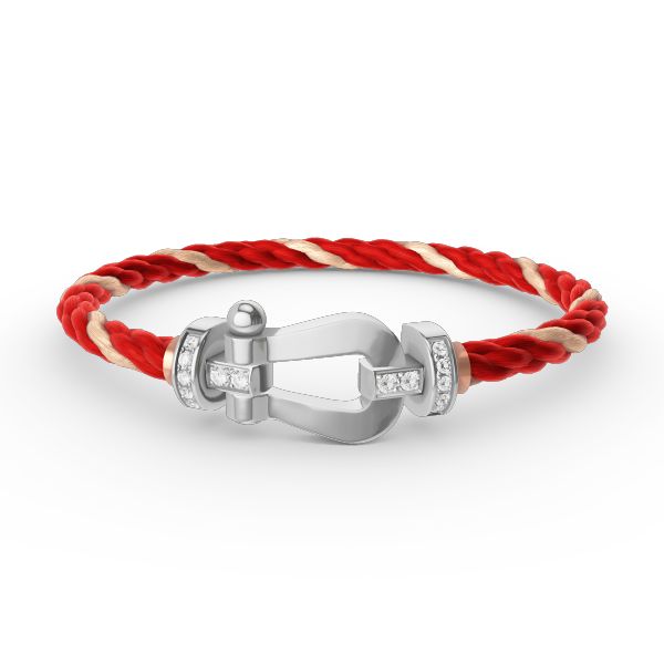 TimiFORCE LARGE HORSESHOE HALF DIAMOND BRACELET SILVER