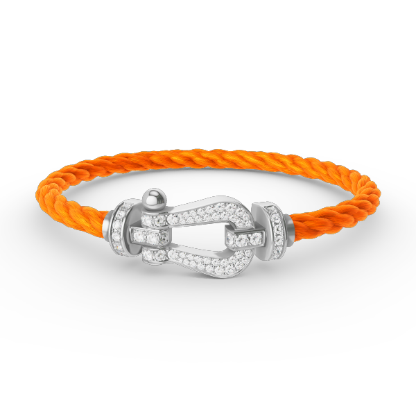 TimiFORCE LARGE HORSESHOE FULL DIAMOND BRACELET SILVER